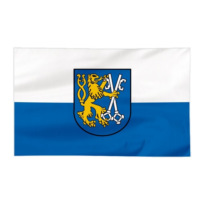 Flaga Legnicy z herbem 300x150cm