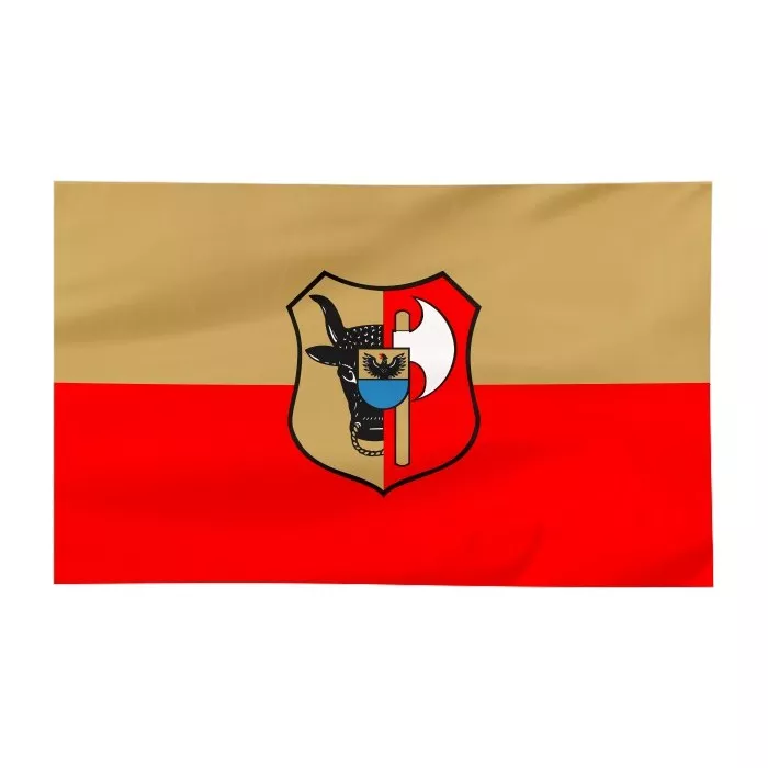 Flaga Leszna z herbem 100x60cm