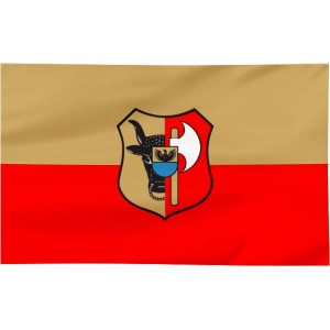 Flaga Leszna z herbem 300x150cm