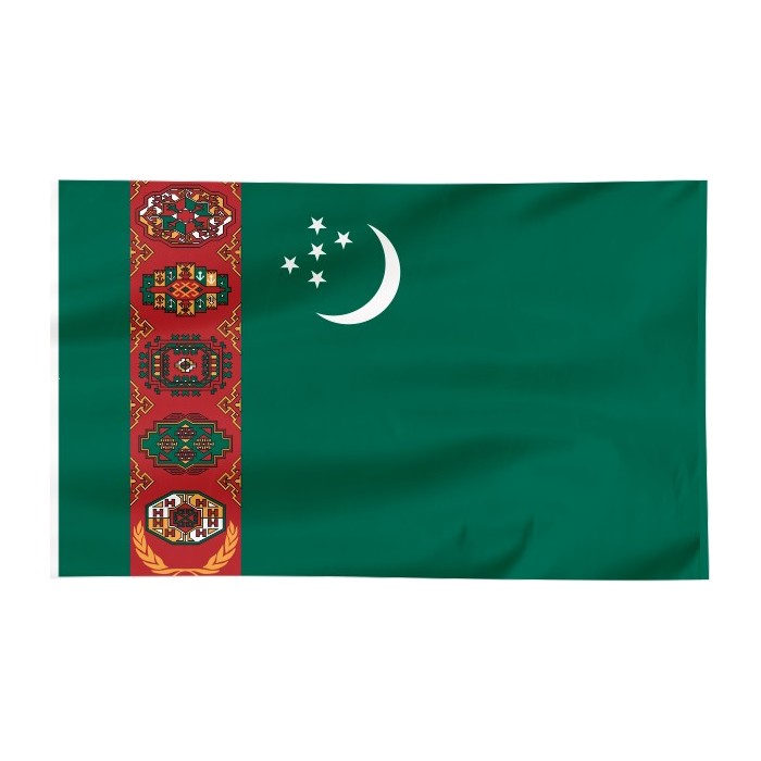 Flaga Turkmenistanu 300x150cm