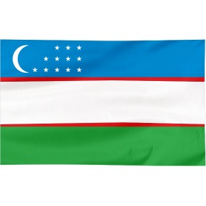 Flaga Uzbekistanu 300x150cm