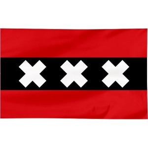 Flaga Amsterdamu 150x90cm