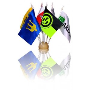 FLAGA 17x10cm  CHORĄGIEWKA REKLAMOWA Z DOWOLNYM NADRUKIEM