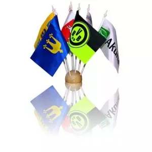 FLAGA 11x6cm  CHORĄGIEWKA REKLAMOWA Z DOWOLNYM NADRUKIEM