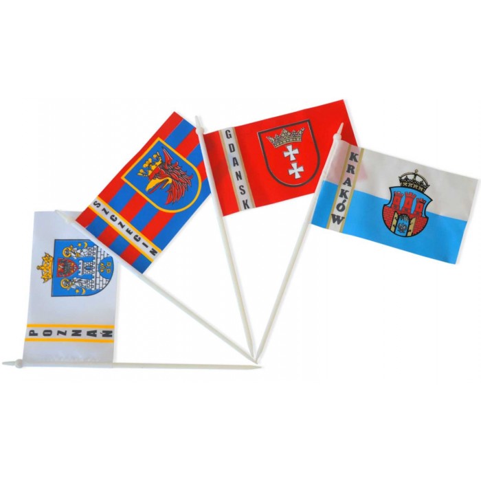 FLAGA 11x6cm  CHORĄGIEWKA REKLAMOWA Z DOWOLNYM NADRUKIEM