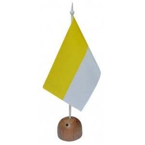 Chorągiewka Papieska żółto-biała 30x19cm