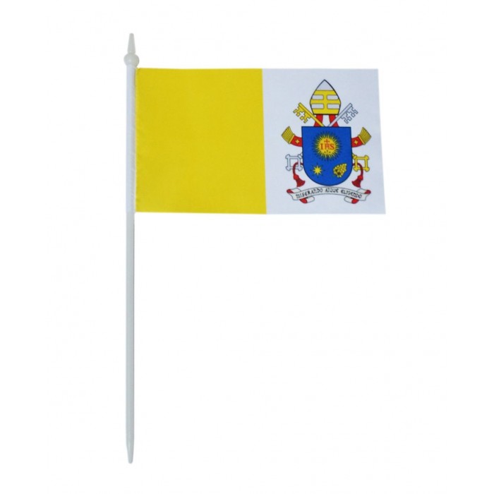 Chorągiewka maryjna biało niebieska 11x6