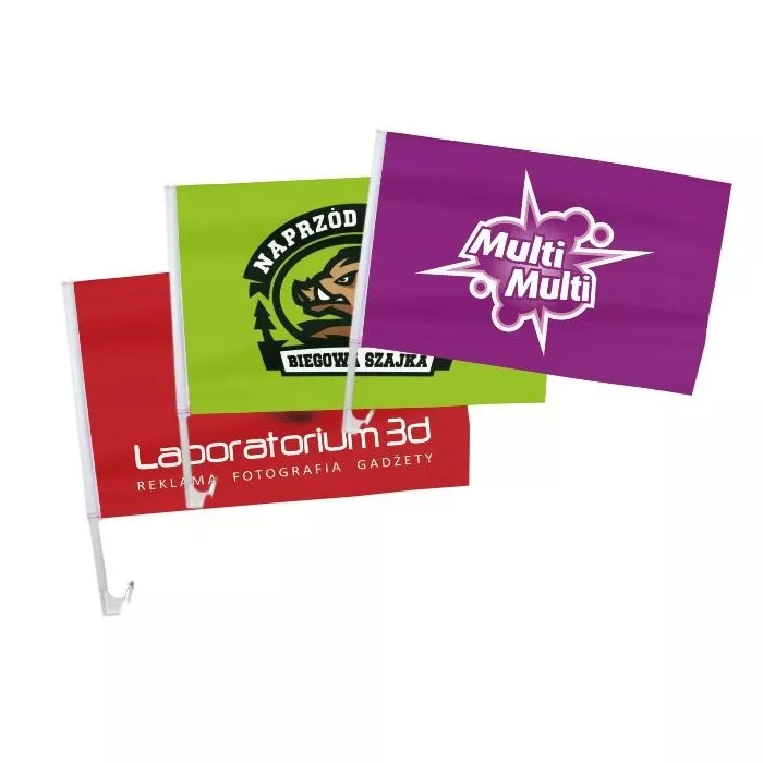 AUTOFLAGA  Polski 30x20cm  Flaga samochodowa Polski - barwy