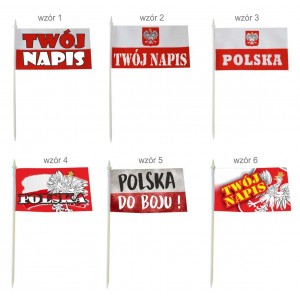 Chorągiewka dla kibica 50x30cm z barwami dowolnego klubu