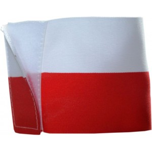 Opaska na ramię biało-czerwona Polska szer. 10 cm DUŻA