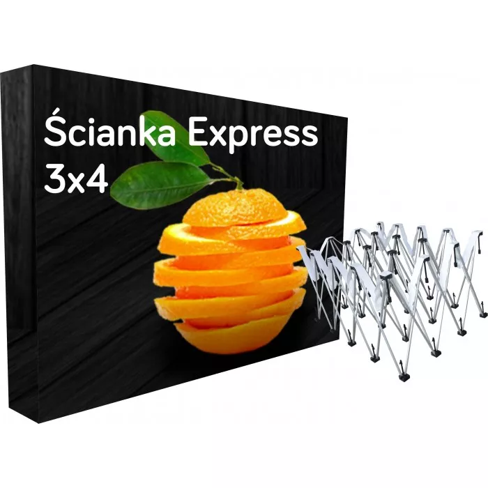 Ścianka reklamowa EXPRESS 400x300cm tekstylna
