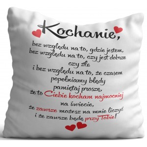 Poduszka na Walentynki 40x40cm Gotowe Wzory dwustronna