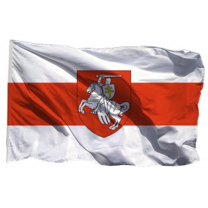 Flaga Białorusi Pogoń historyczna Białoruś opozycja  100x60cm z konikiem
