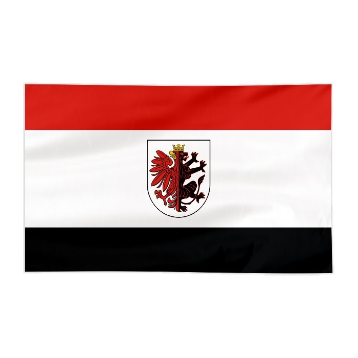 Flaga województwa Kujawsko-pomorskiego z herbem 150x90cm