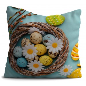 Poduszka 40x40cm Wzór wielkanocny dwustronna