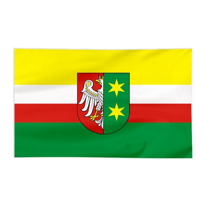 Flaga województwa Lubuskiego z herbem 150x90cm