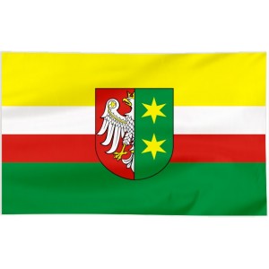 Flaga województwa Lubuskiego z herbem 300x150cm