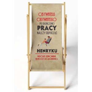 Leżak plażowy prezent dla emeryta