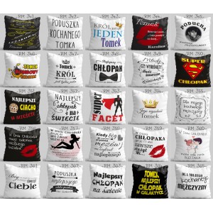 Poduszka na Walentynki  Dzień chłopaka 40x40cm jednostronna