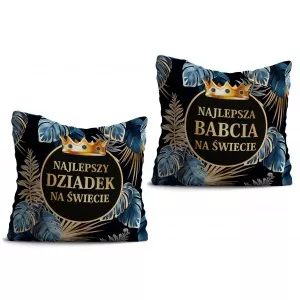 Zestaw 2 poduszek PREZENT Dzień Babci i Dziadka PODUSZKA RM-544 + RM-545