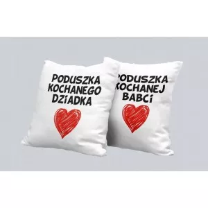 Zestaw 2 poduszek PREZENT Dzień Babci i Dziadka PODUSZKA RM-193 + RM-194