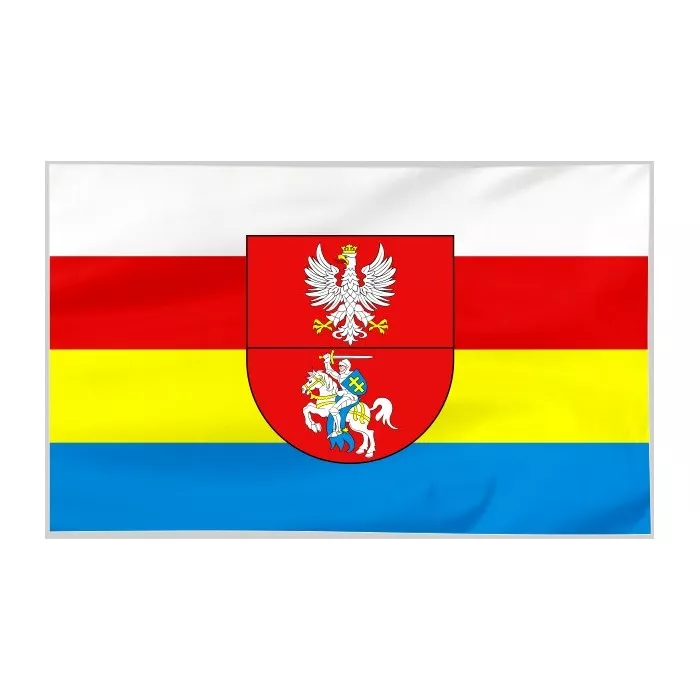Flaga województwa Podlaskiego z herbem 120x75cm