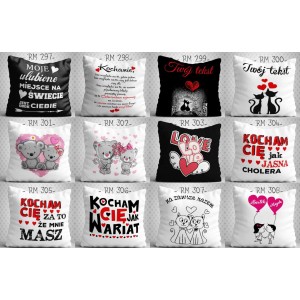 Poduszka na Walentynki  Dzień chłopaka 40x40cm jednostronna