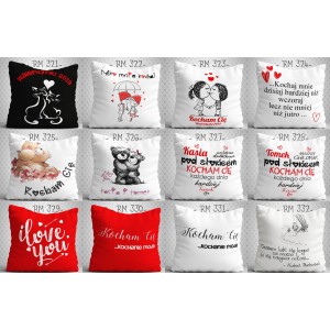 Poduszka na Walentynki  Dzień chłopaka 40x40cm jednostronna