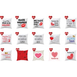 Poduszka na Walentynki  Dzień chłopaka 40x40cm jednostronna