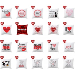 Poduszka na Walentynki  Dzień chłopaka 40x40cm jednostronna