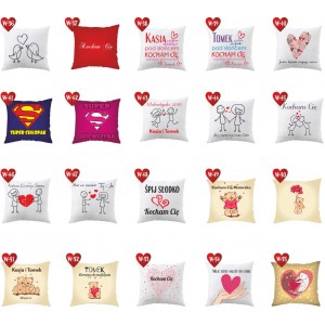 Poduszka na Walentynki  Dzień chłopaka 40x40cm jednostronna