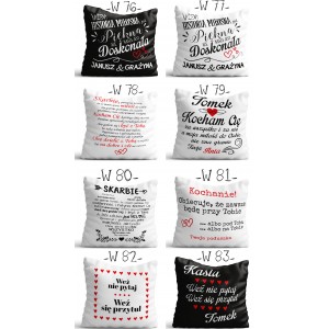 Poduszka na Walentynki  Dzień chłopaka 40x40cm jednostronna