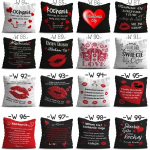 Poduszka na Walentynki  Dzień chłopaka 40x40cm jednostronna