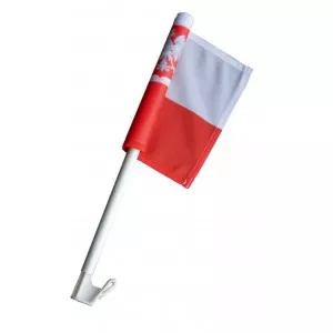 AUTOFLAGA  Polski 30x20cm  Flaga samochodowa Polski z Godłem