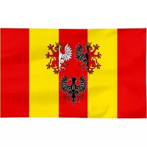 Flaga województwa Łódzkiego z herbem 120x75cm